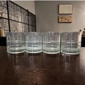 Anchor Hocking Tartan Manchester Old Fashion Tumblers, Set Of 4, Lowball Glasses